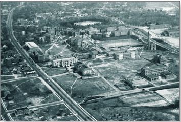 Historical Aerial Photograph of Campus